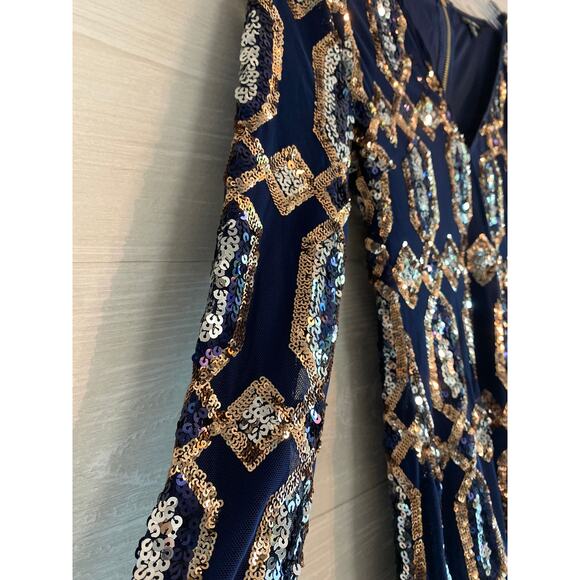 Fashion Nova Dark Blue Sequin Dress - Picture 2 of 4